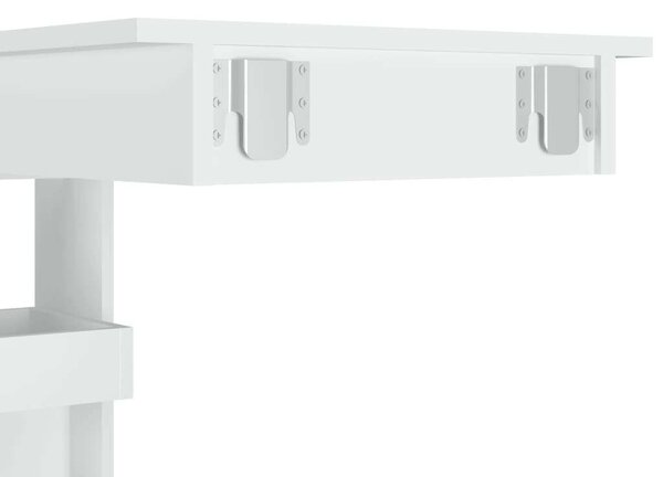 Modern Fali Bárasztal - Fehér - 102x45x103,5 cm