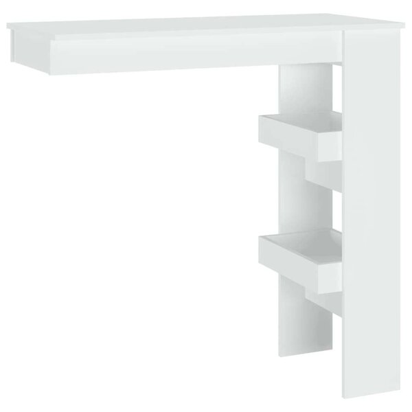 Modern Fali Bárasztal - Fehér - 102x45x103,5 cm