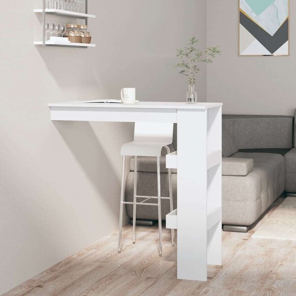 Modern Fali Bárasztal - Fehér - 102x45x103,5 cm