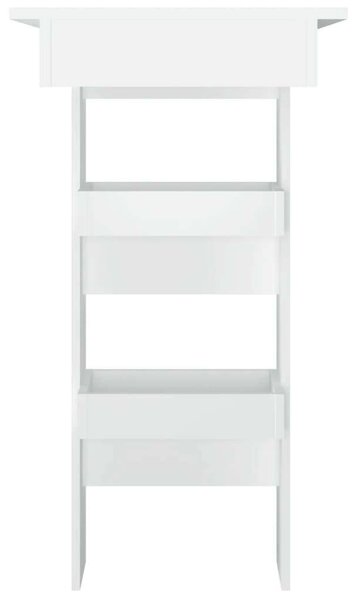 Modern Fali Bárasztal - Fehér - 102x45x103,5 cm