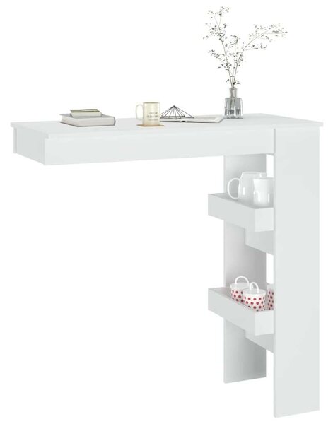 Modern Fali Bárasztal - Fehér - 102x45x103,5 cm