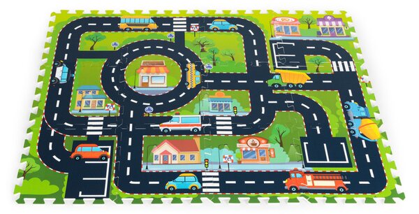 Habszivacs puzzle szőnyeg városi utcák