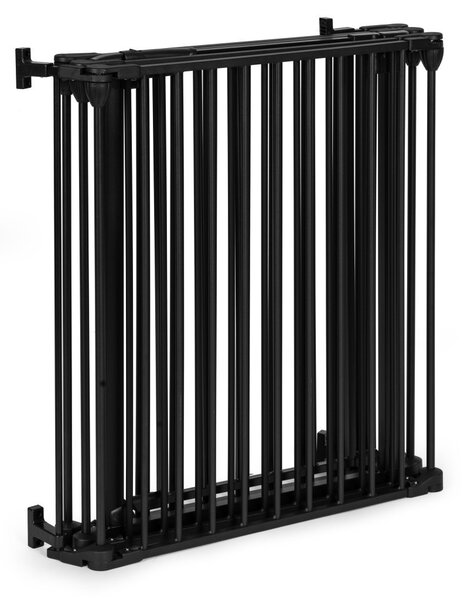 Biztonsági korlát 5 paneles 60 cm fém fekete