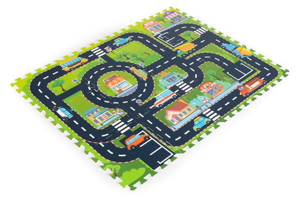 Habszivacs puzzle szőnyeg városi utcák