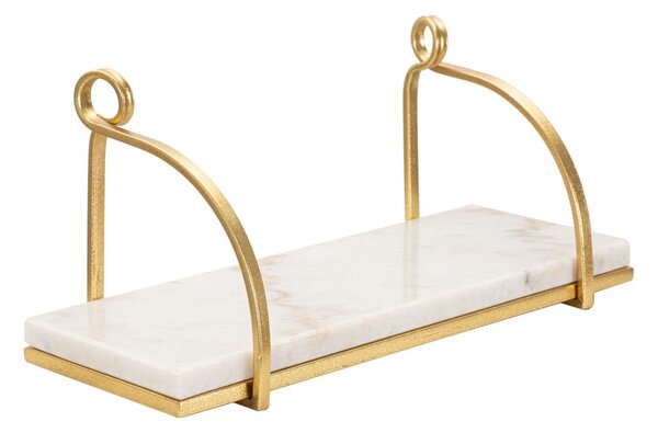 Fehér-aranyszínű márvány fali polc 40 cm Marble – Mauro Ferretti