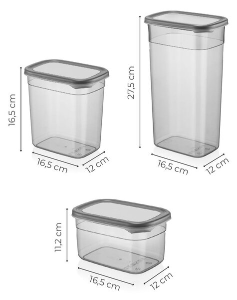 Élelmiszertartó doboz szett 18 db-os Fresco – Hermia