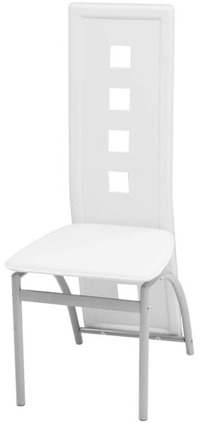 Modern Fehér Műbőr Étkezőszék (2 db)