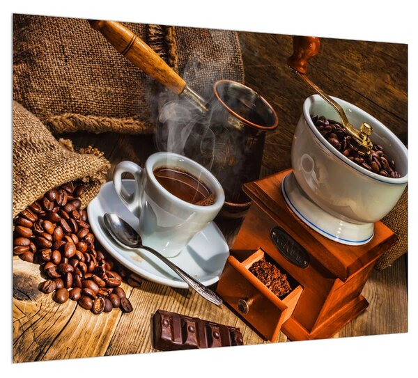 Egy csésze kávé képe (70x50 cm)