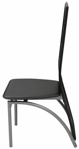 Modern Étkezőszék - Fekete Műbőr - 2 db