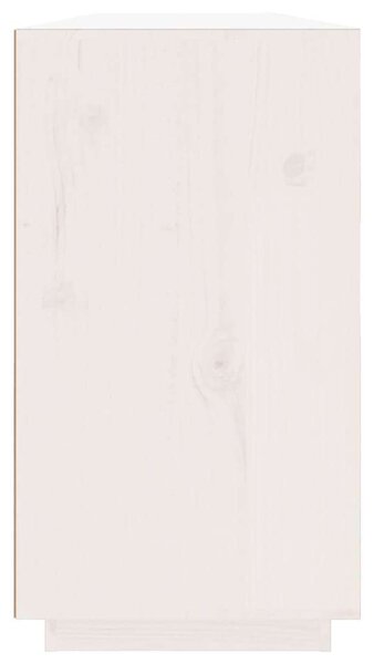 Fenyőfa Tálalószekrény - Fehér - 6 Fiók - 100x40x75 cm