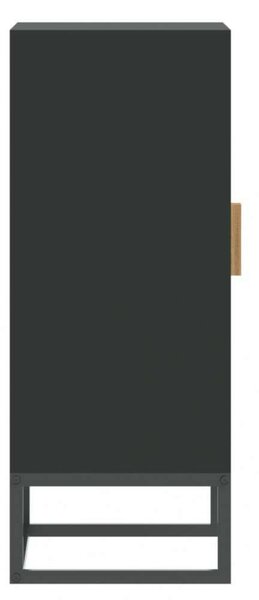Modern Fa Tálalószekrény - Fekete - 60x30x75 cm