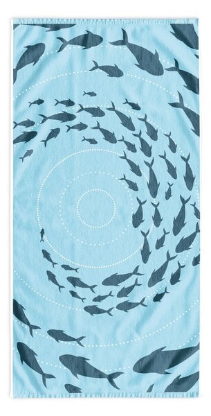 Kék strandtörölköző 90x180 cm Shoal – DecoKing