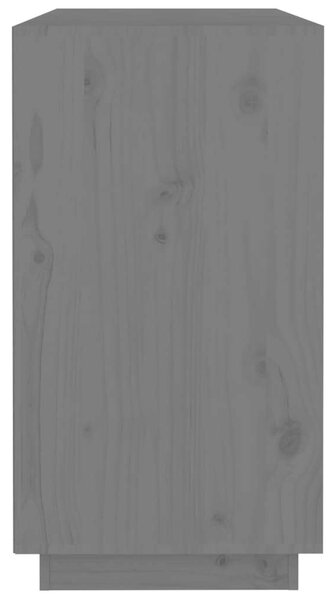 VIDAXL - Tömör Fenyőfa Tálalószekrény - Szürke - 100x40x75 cm