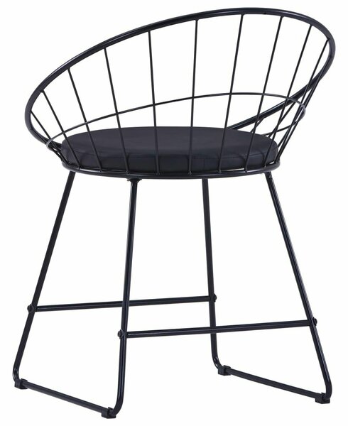 Modern Fém Étkezőszék - 4 db - Fekete