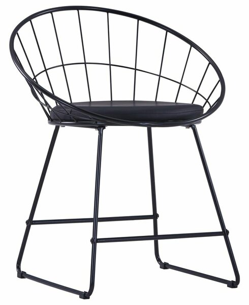 Modern Fém Étkezőszék - 4 db - Fekete