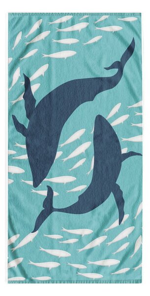 Kék strandtörölköző 90x180 cm Dolphin – DecoKing