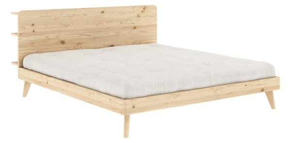 Borovi fenyő franciaágy ágyráccsal 160x200 cm Retreat – Karup Design