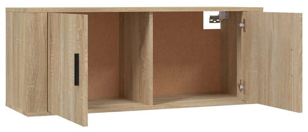 VidaXL 2 db sonoma-tölgyszínű fali TV-szekrény 100 x 34,5 x 40 cm