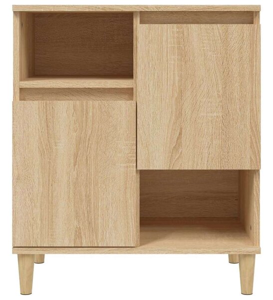 VidaXL 3 db sonoma tölgy színű szerelt fa tálalóasztal 60 x 35 x 70 cm