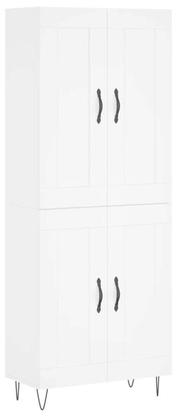 VidaXL Fehér Fa Magasszekrény - 180 cm