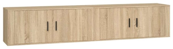 VidaXL 2 db sonoma-tölgyszínű fali TV-szekrény 100 x 34,5 x 40 cm