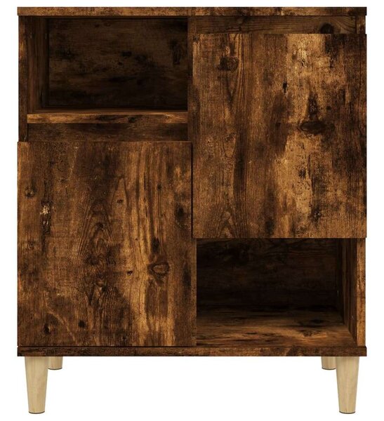 VIDAXL - Tálalószekrény - Fa - Füstös Tölgy - 60x35x70 cm (2 db)