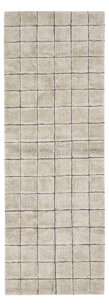 Bézs kézi szövésű gyapjú futószőnyeg 80x230 cm Mosaic Sandstone – Lorena Canals