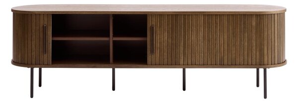 Barna TV-állvány tölgyfa dekorral 180x56x45 cm Nola – Unique Furniture