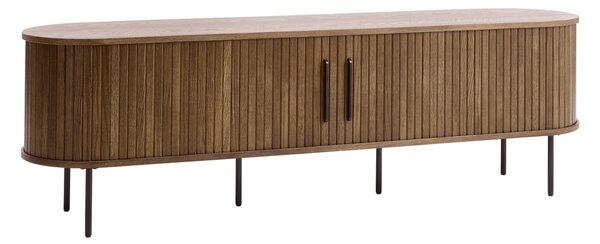 Barna TV-állvány tölgyfa dekorral 180x56x45 cm Nola – Unique Furniture