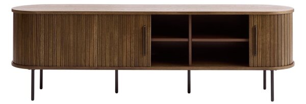 Barna TV-állvány tölgyfa dekorral 180x56x45 cm Nola – Unique Furniture