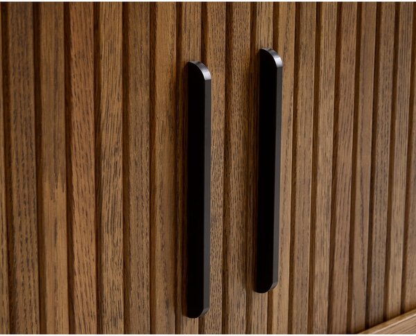 Barna TV-állvány tölgyfa dekorral 180x56x45 cm Nola – Unique Furniture