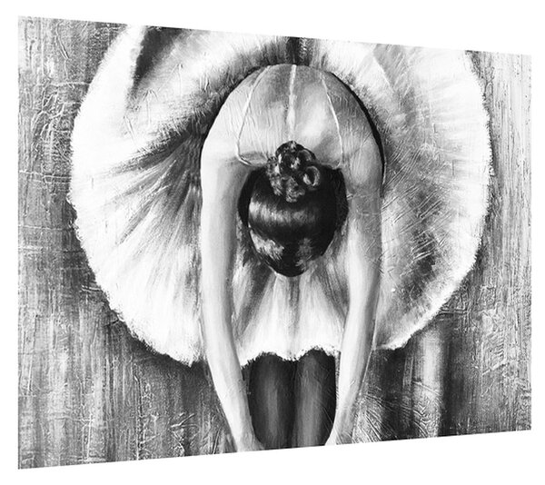 Balerína fekete-fehér képe (70x50 cm)