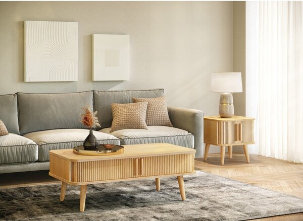 Dohányzóasztal tölgyfa dekorral 58x107.5 cm Rove – Woodman
