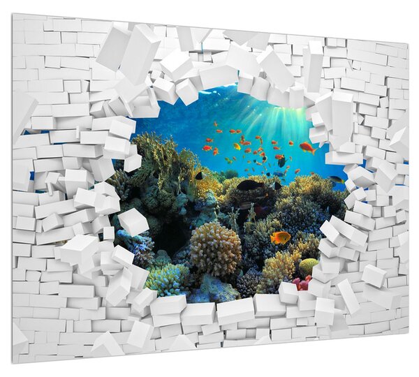 Vízalatti tengeri világ képe (70x50 cm)