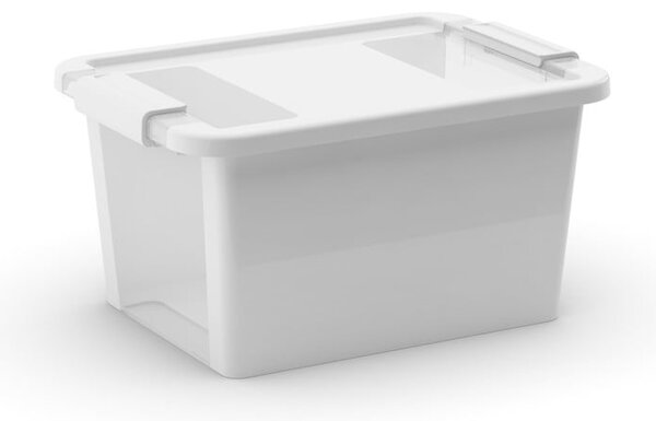 Fehér fedeles műanyag tárolódoboz 36,5x26x19 cm Bi-Box S – KIS