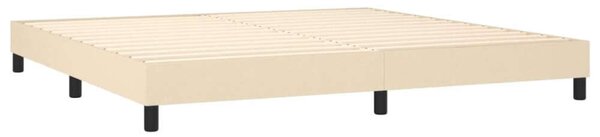 Modern Zsebrugós Ágy - Krémszínű Szövet - 200x200 cm