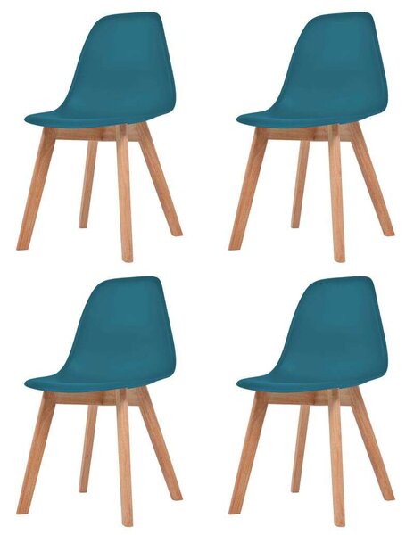 Modern Étkezőszék - 4 db - Türkizkék - Műanyag