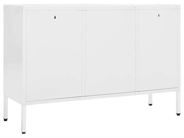 Modern Fehér Acél Tálalószekrény - 105x35x70 cm
