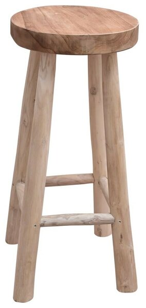 Teakfa Bárszék - Rusztikus - 76cm