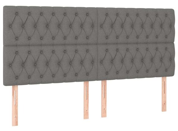 Modern Zsebrugós Ágy - Sötétszürke - 200x200 cm