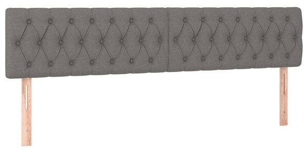 VidaXL sötétszürke szövet rugós ágy matraccal 200 x 200 cm