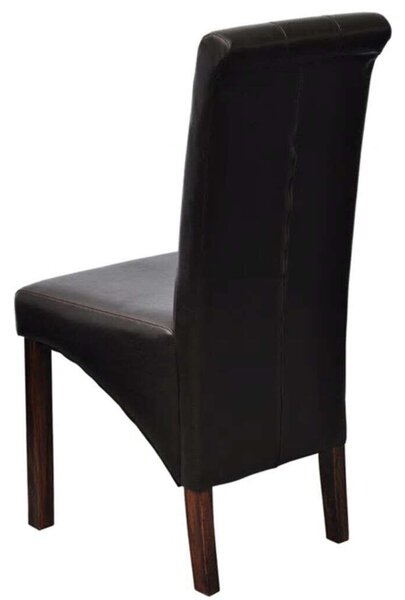 Elegáns Barna Műbőr Étkezőszék - 2 db