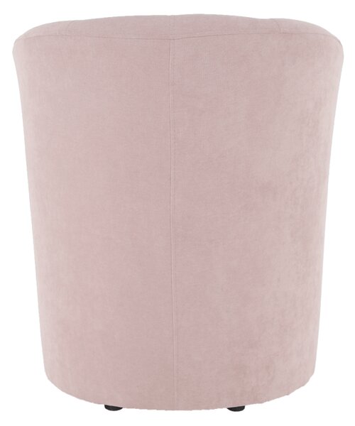 KONDELA Klub fotel puffal, rózsaszín, ROSE
