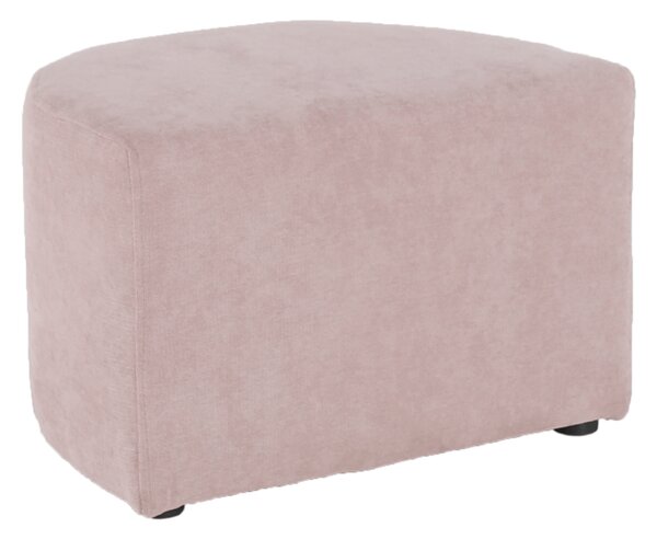 KONDELA Klub fotel puffal, rózsaszín, ROSE