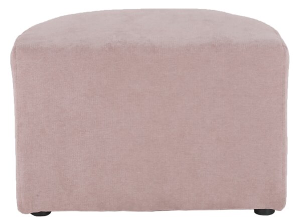KONDELA Klub fotel puffal, rózsaszín, ROSE
