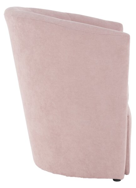 KONDELA Klub fotel puffal, rózsaszín, ROSE