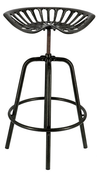Állítható magasságú öntöttvas traktor szék, fekete, 70 cm