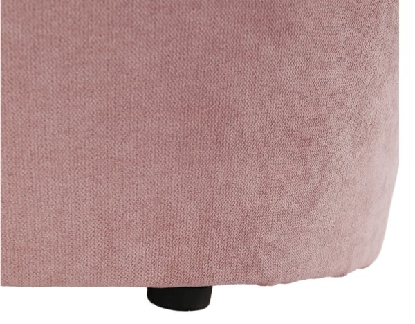 KONDELA Klub fotel puffal, rózsaszín, ROSE