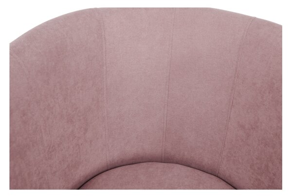 KONDELA Klub fotel puffal, rózsaszín, ROSE