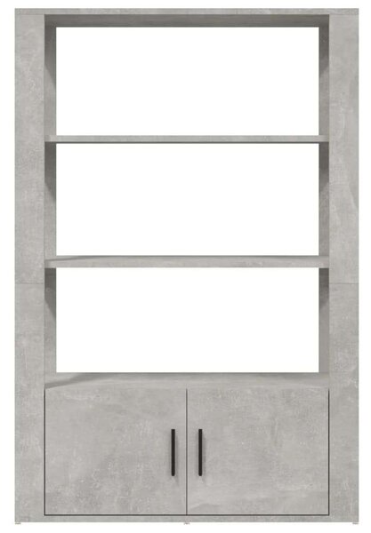 Betonszürke szerelt fa tálalószekrény 80x30x119,5 cm